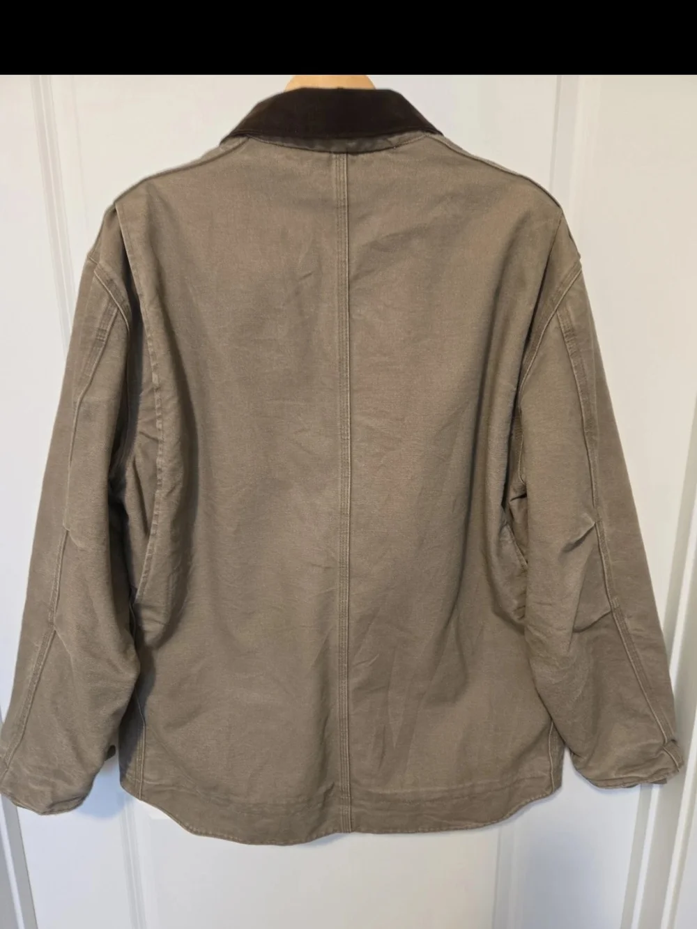 Carhartt Men's Lg.C61 Mushroom Sandstone Ridge Dark Brown CorduroyCollar Vintage